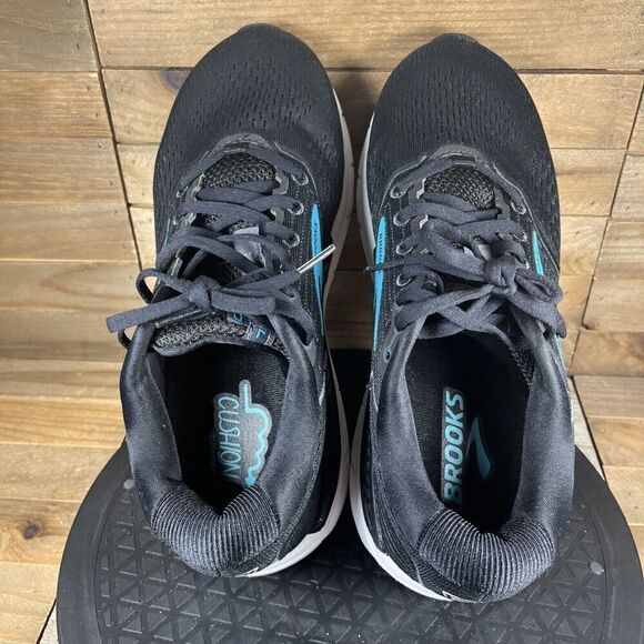 Brooks Women's Size 9.5 Wide Ariel 20 Black Blue Lace Up Running Shoes Sneakers - Picture 5 of 10